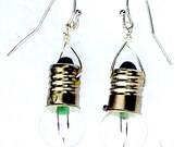 Eureka Light bulb Earrings Steampunk miniature lightbulb earrings Handmade Graduation Gift Free US Shipping