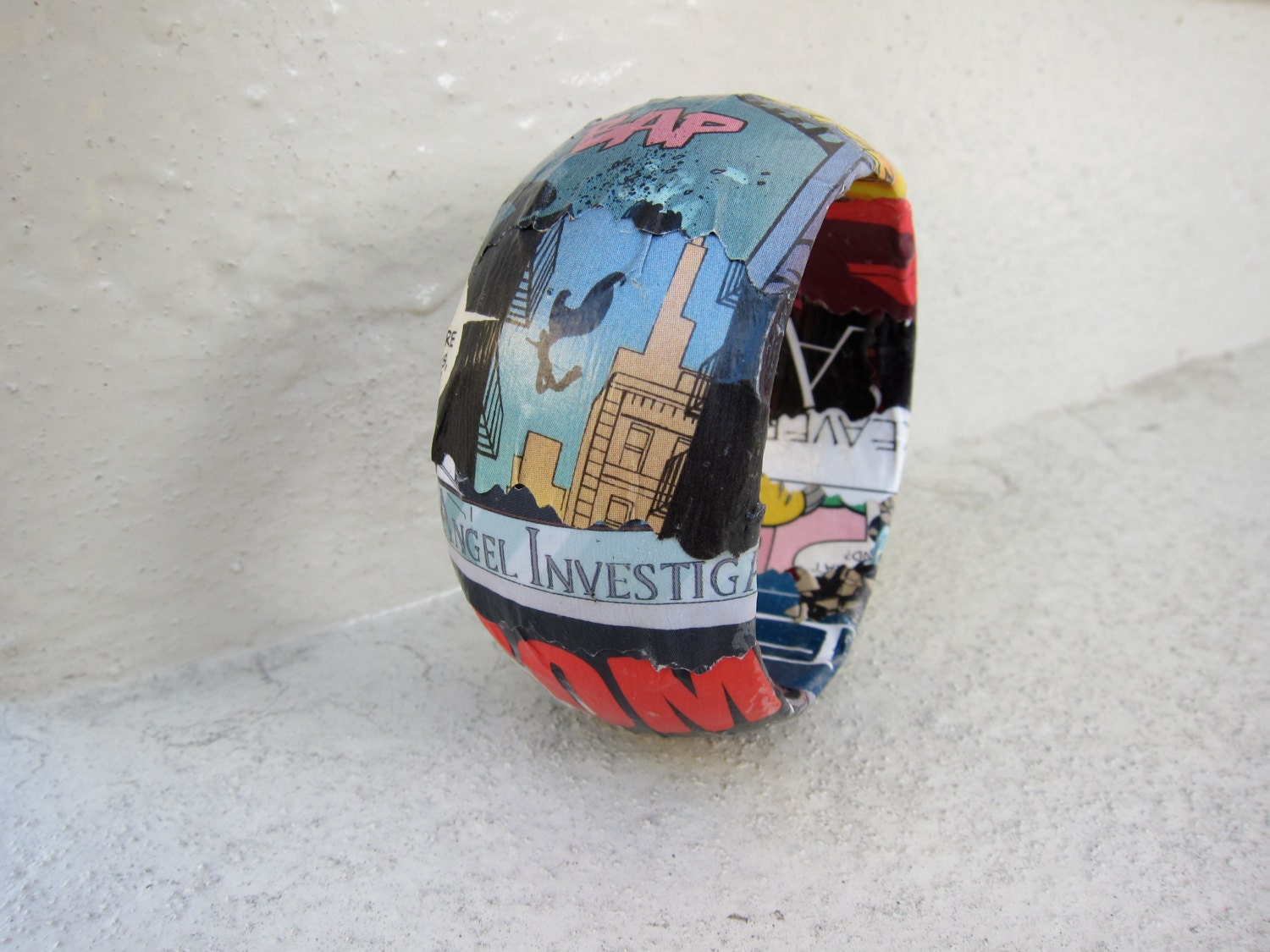 Comic Book Pages Bangle (Wide)