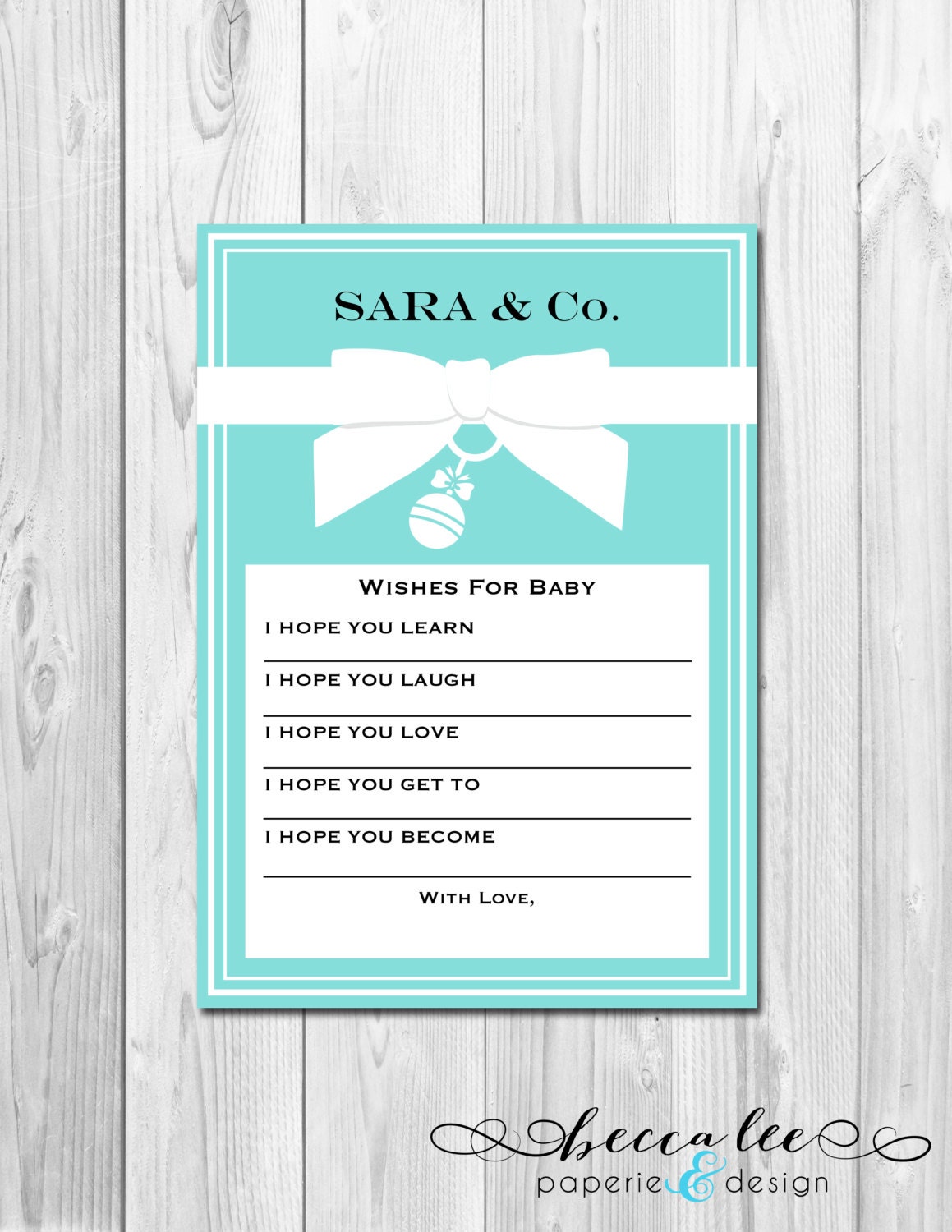 Well Wishes for Baby - Tiffany & Co Theme - DIY - Printable Il_170x135