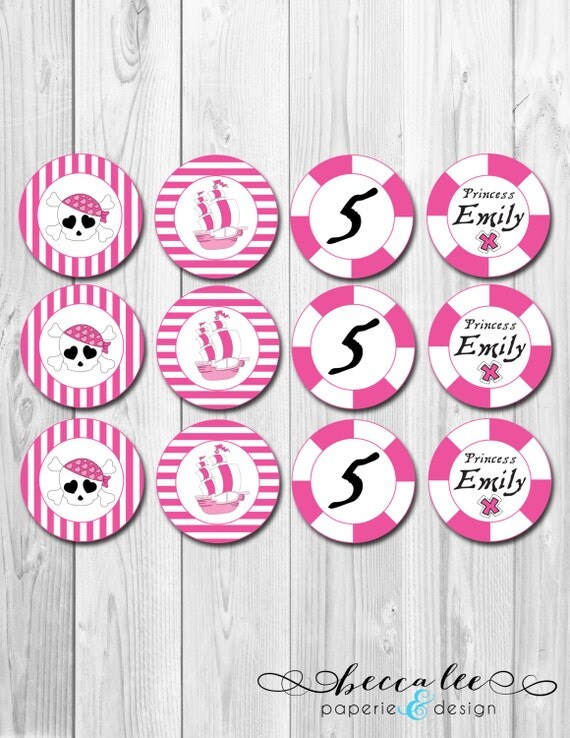 Pirate Princess Cupcake Topper - DIY - Printable Il_570xn