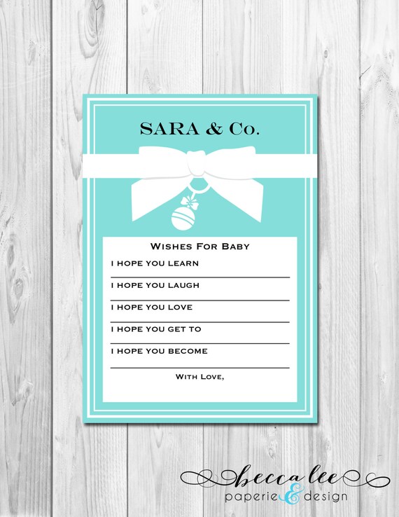 Well Wishes for Baby - Tiffany & Co Theme - DIY - Printable Il_570xn