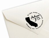 Custom Pre-Inked Return Address Stamp - State Map x 1
