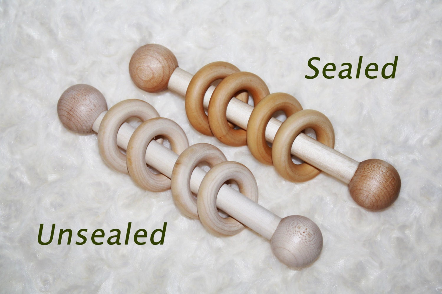 Wooden Toy Rattle, montessori grasping & sensory toy,