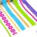 Elegant Paper Borders  -  8 Rolls - 16 Yards total - Bright Colors Assortment - Embellish Cards, Scrapbooks, Tags, Gifts, Favors