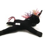 Black Magical Lazy Rainbow Unicorn