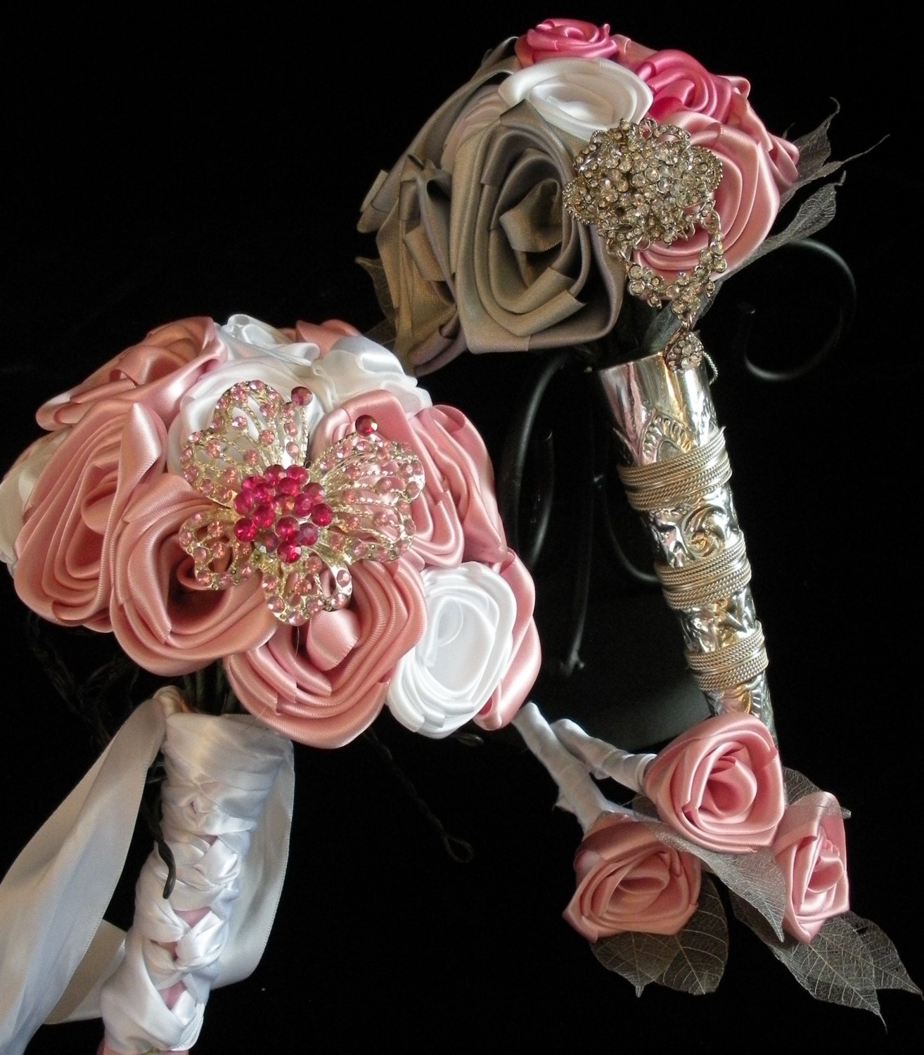 The Eloisa Pink Bridal Party Bouquet Set