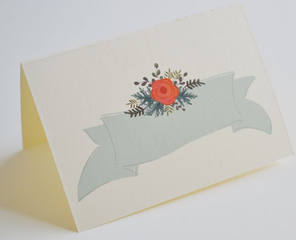 Custom Wedding Reception Placecards-Mint Set of 25 pcs.