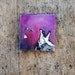 Coyote Howl - Original Painting - Plum. Purple. Fine Art. Original Oil Painting.