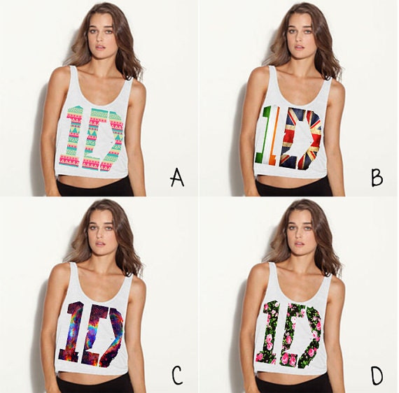 Custom Listing for Emma....One Direction Logo Crop Tank Top
