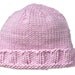 Hand-knit baby hat