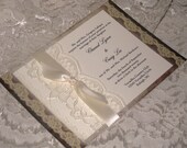 Lace Wedding Invitations 3, French Market Elegant, Shabby Chic, Vintage Inspired, Haute Couture Invitations