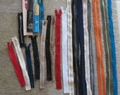 Lot 22 Vintage Metal and Nylon Zippers for Clothing Destash