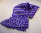 Light and Dark Purple Striped Scarf