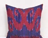 Set of 2 Organic cotton Ikat pillow covers