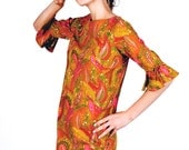 Vintage 70s, Geometric print Twiggy style dress