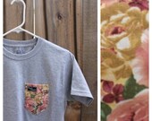 Spring Rose Flower Print Paige's Pocket Tee