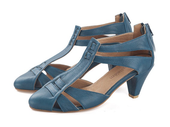 NEW ARRIVALS, Mona Aquamarine, Blue shoes, Sandals