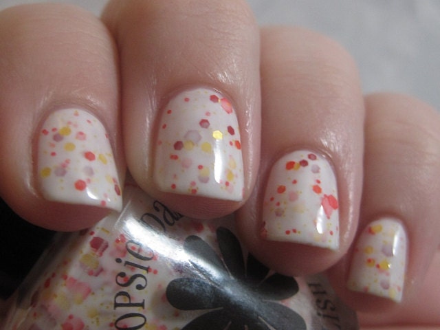 Strawberry Tall Cake Glitter Nail Polish