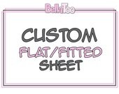 Crib Sheet - Toddler Bed Sheet - Custom Flat/Fitted Sheet - Choose Your Own Fabric - Custom Made By BellaToo