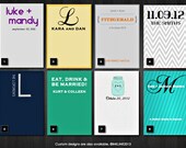 Printable Matchbox Covers - PERSONALIZED, PDF File - Sparkler, favor, mason jar, monogram, eat drink married, kraft, bachelorette, birthday