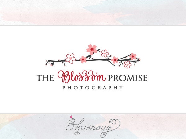 One of a kind, Custom, Premade, Cherry Blossom, Photography Logo & Watermark