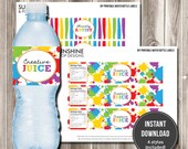 INSTANT DOWNLOAD - Printable Art Party Water Bottle Labels - Paint Party Ready to print - birthday bottle decoration Il_170x135