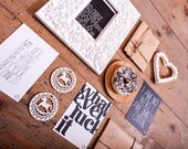 Set of 4 minimalist motivational postcards//pin it, send it, love it//Stunning black and white postcards