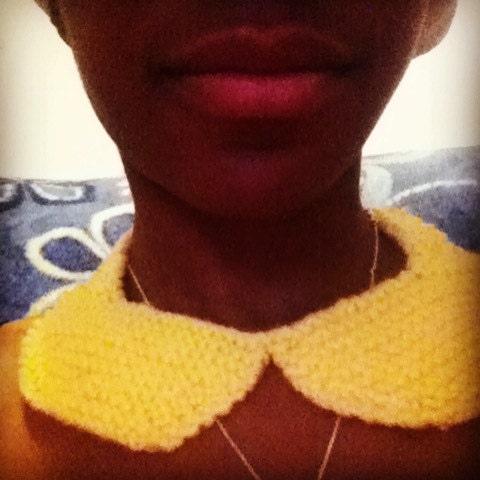 Detachable Peter Pan Knit Collar Accessory