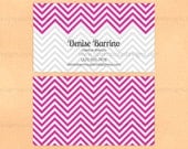 Chevron Business Card Calling Card Printable PDF