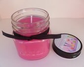 Lick Me All Over 8 oz. Mason Jar Soy Blend Candle Highly Scented Raspberry Candle