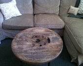 Upcycled Spool Coffee Table (Beach Style)