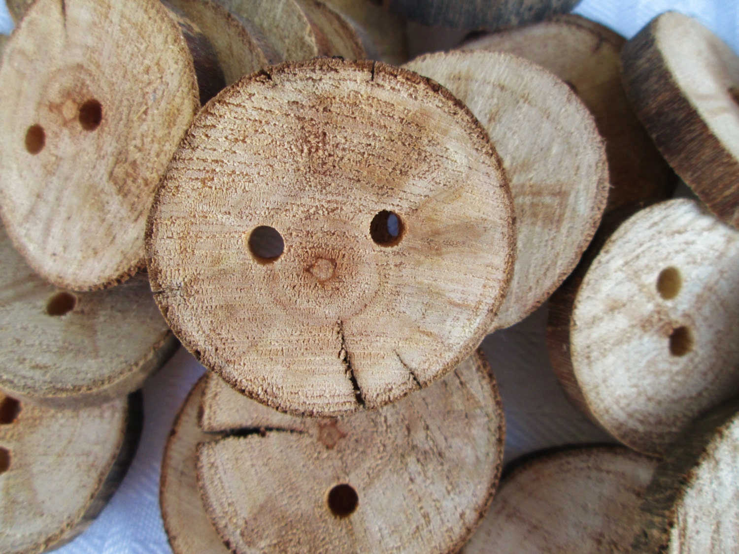 Wood Buttons set of 23, Blank Wood Buttons, Rustic Buttons, Wood Slices