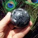 RESERVED for Mike -- Rare and Beautiful Silver Shimmer Norwegian Larvikite Sphere