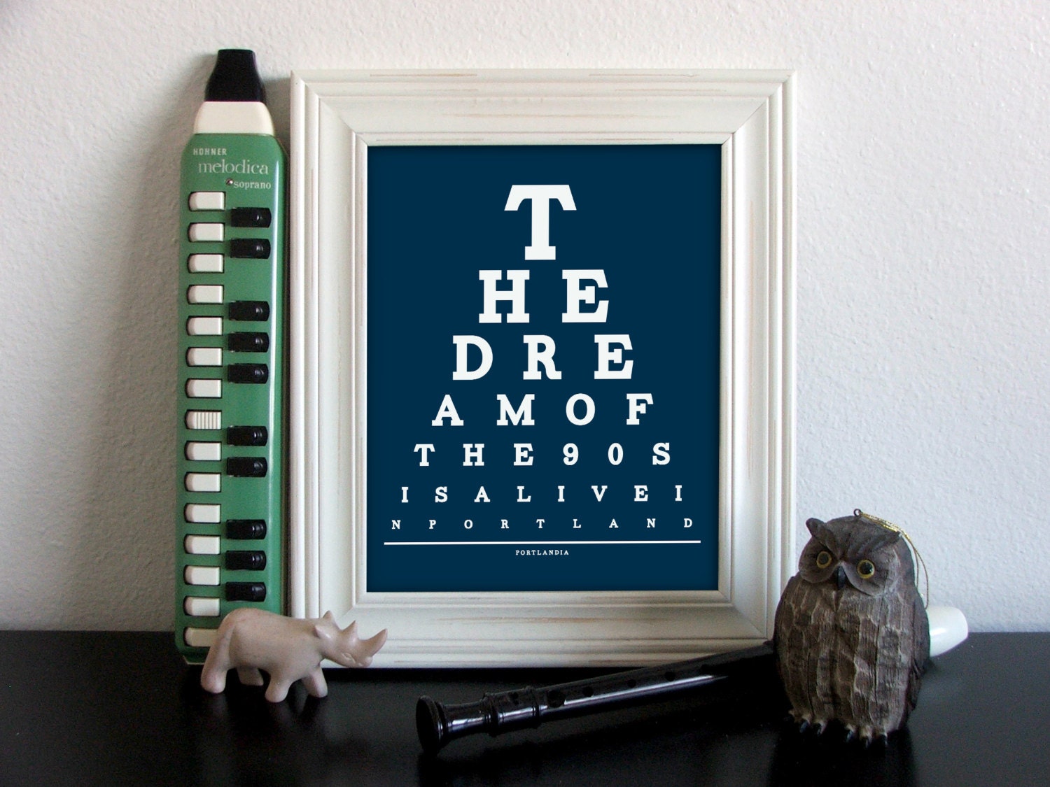 Portlandia Eye Chart, The Dream Of The 90s Is Alive In Portland, 8 x 10 Giclee Print BUY 2 GET 1 FREE
