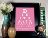 Breakfast At Tiffany's, Did I Tell You How Divinely And Utterly Happy I Am Eye Chart, 8 x 10 Giclee Print BUY 2 GET 1 FREE