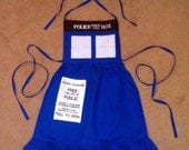 Doctor Who Apron with Text Box and Pocket Upgrade