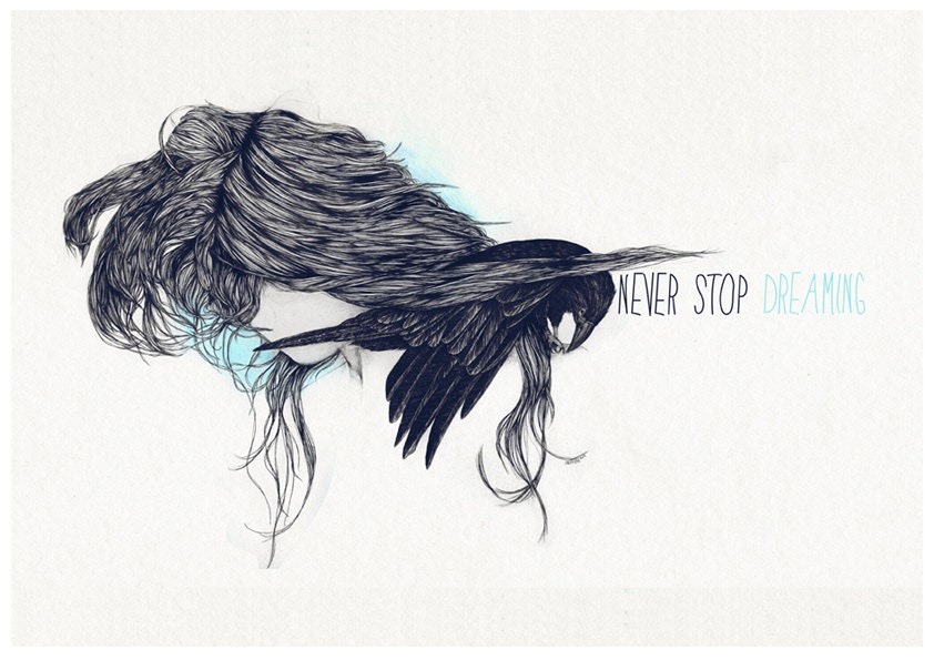 Never stop dreaming - A4 - Print - Limited edition