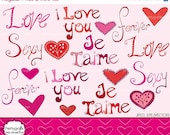 60% OFF Last day love digital Clipart for scrapbooking & design, love, heart, branch, valentine's, pink - PGCLPK409 Il_170x135