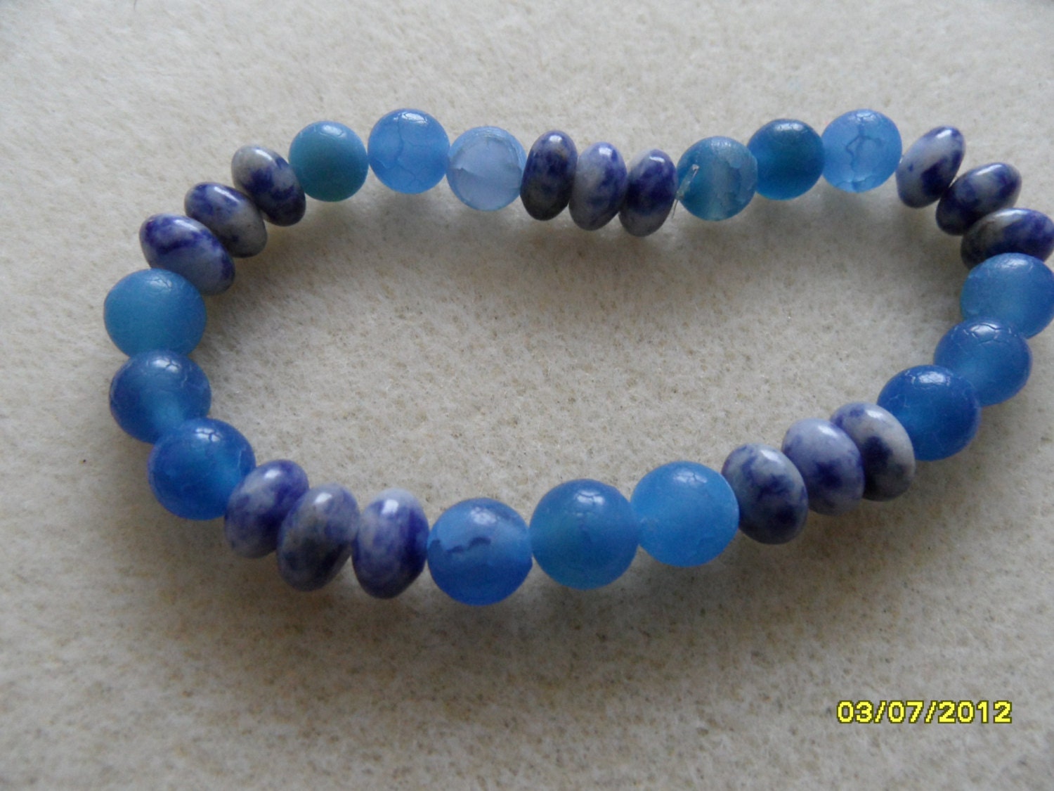 gemstone bracelet handcrafted unique designs uk store jewelryfree delivery Sodalite & Agate semi precious