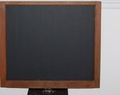 Upcycled Vintage Window Chalkboard Wood Shabby Chic Old Country Cottage Brown & Black Large 34" x 30"