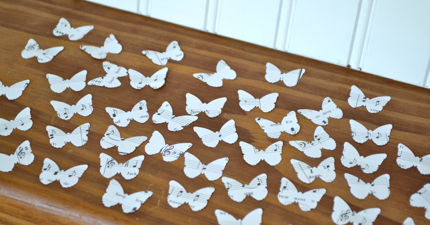 Music Butterfly Confetti - Butterflies made from Sheet Music