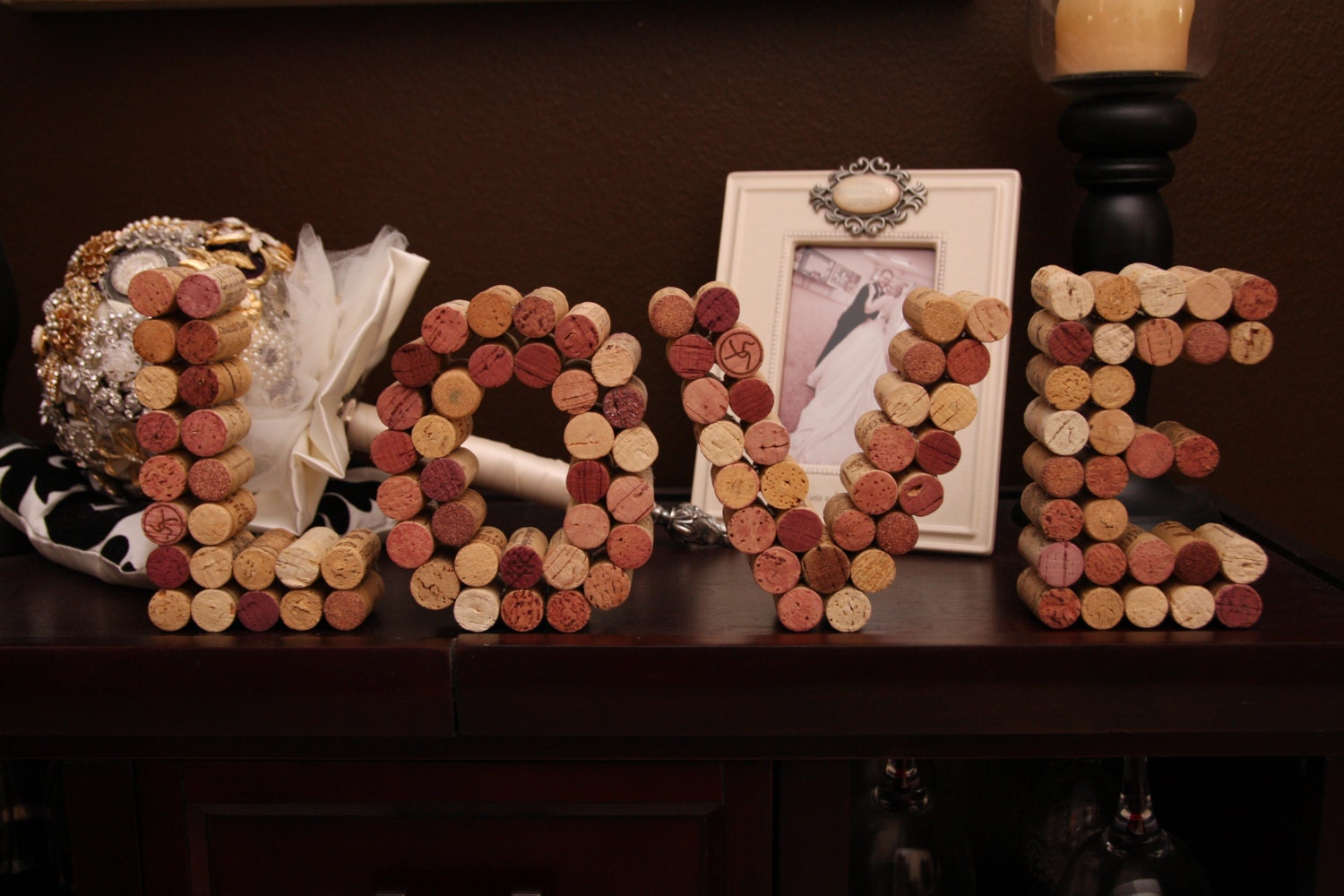 Wine Cork Letters - Love