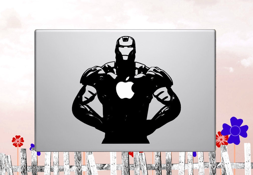 25% OFF Macbook decals iron man Superhero Apple mac Decal sticker - choose your own color for macbook 11" 13" 15" 17" & laptop