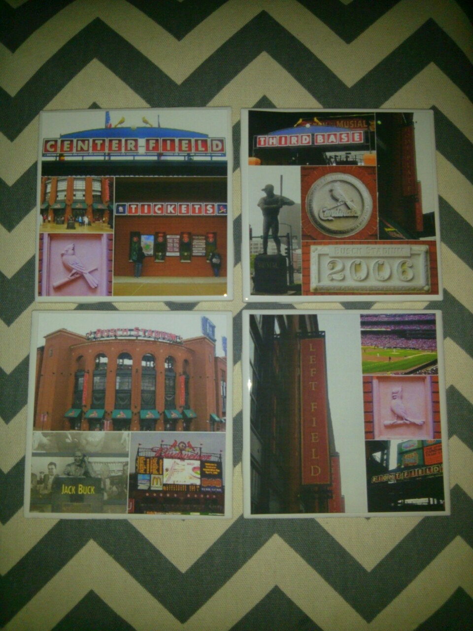 Busch Stadium - St. Louis Cardinals Set of 4 coasters