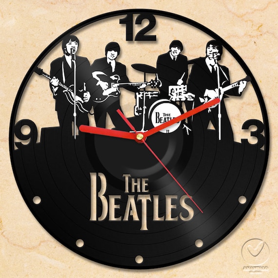 vinyl wall clock The Beatles band by Anantalo on Etsy