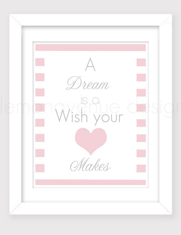 Cinderella Quote Printable - nursery art - kid's wall decor - digital print - digital initial Il_170x135