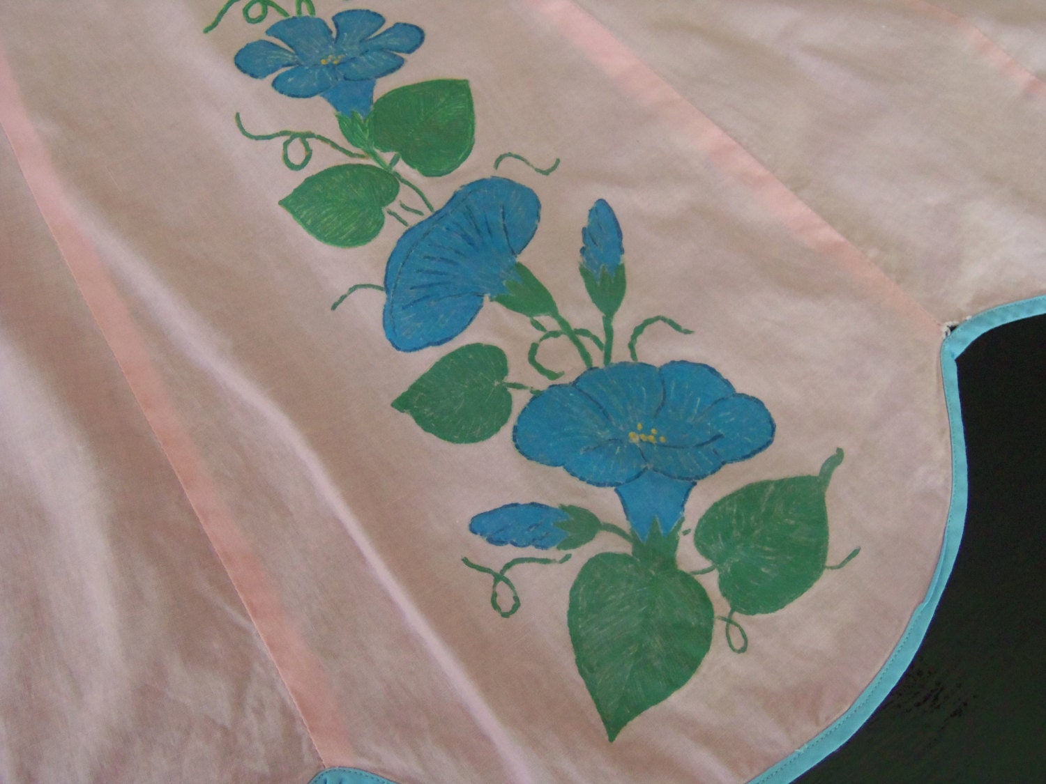 Vintage Apron Handmade Painted  Women's Half Apron Costume Cooking Kitchen Clothing Home Living Dining Entertaining by picadillymarket