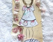 Shabby Chic Prima Doll Tag - Hope- Hello Pastel Collection  - Scrapbooking Premade Tag