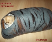 Cat bed / Luxury Pets bed / Size L, XL / Dog bed / Cat cave / Handmade / Wool cat bed / Felted/  cat basket/ Wool cat cave.