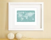 FAVORITE PLACES, Typographic Art, Personalized Travel Map, Modern Art, World Map Print for Travelers (customizable)